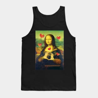 Mona Lisa Valentine Love Tank Top